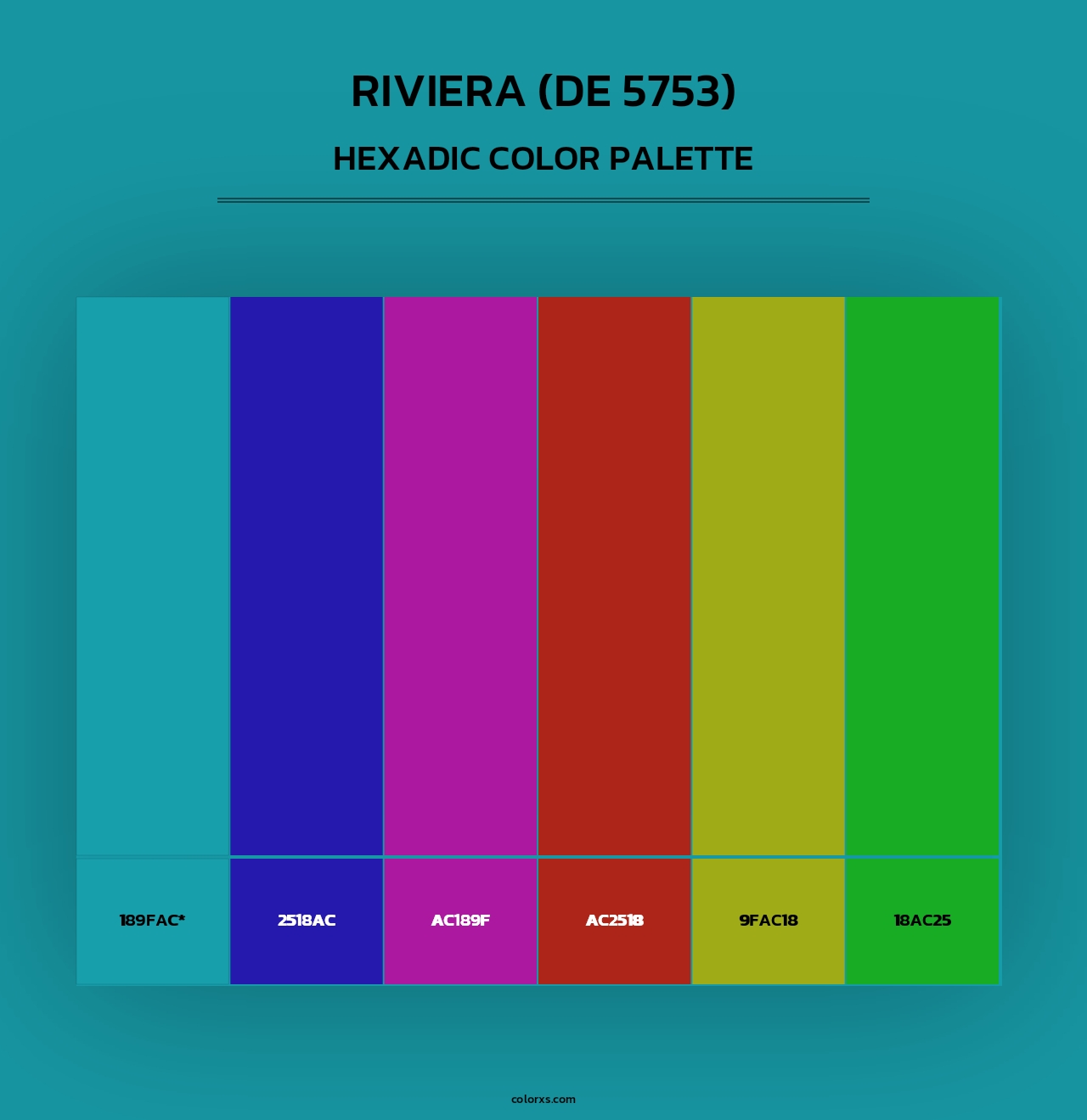 Riviera (DE 5753) - Hexadic Color Palette