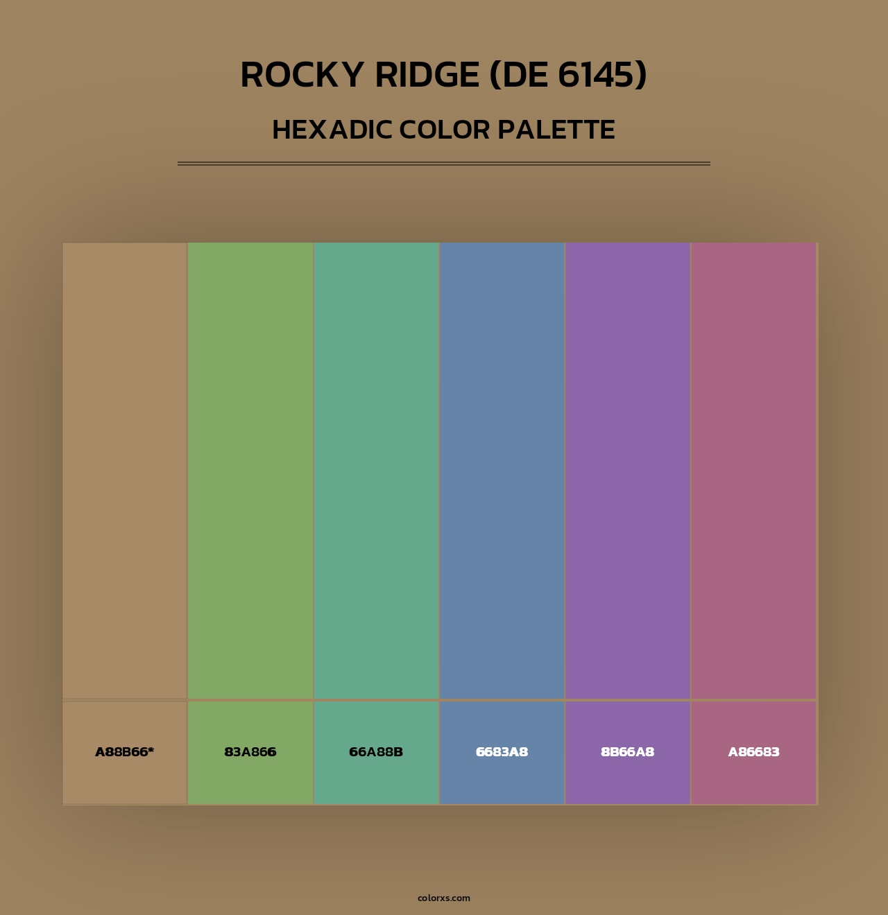 Rocky Ridge (DE 6145) - Hexadic Color Palette
