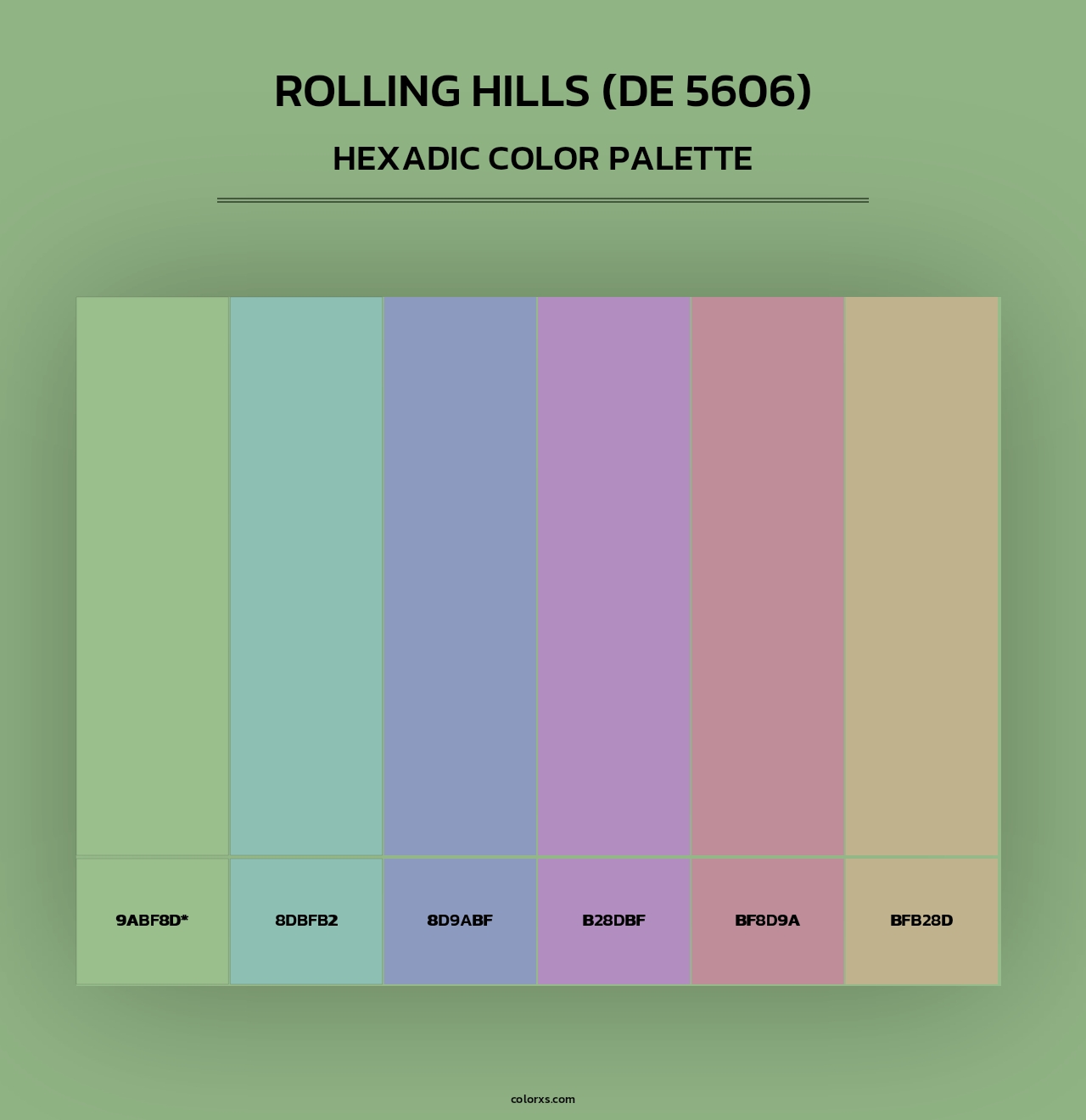 Rolling Hills (DE 5606) - Hexadic Color Palette