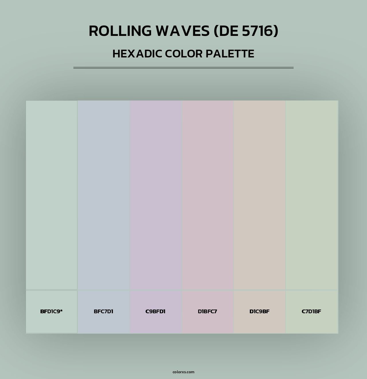 Rolling Waves (DE 5716) - Hexadic Color Palette