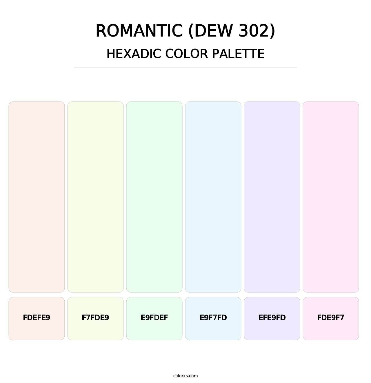 Romantic (DEW 302) - Hexadic Color Palette