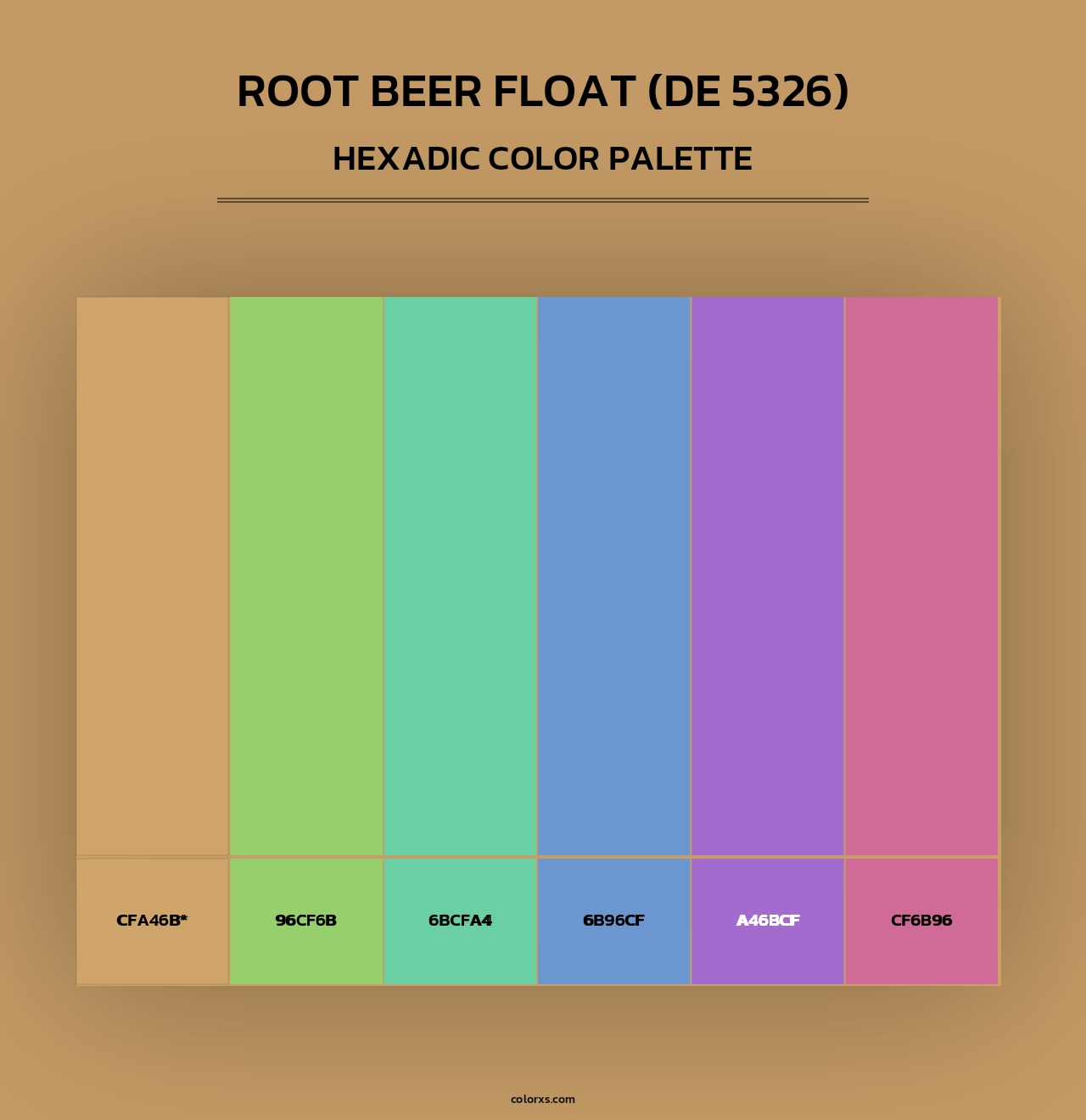 Root Beer Float (DE 5326) - Hexadic Color Palette