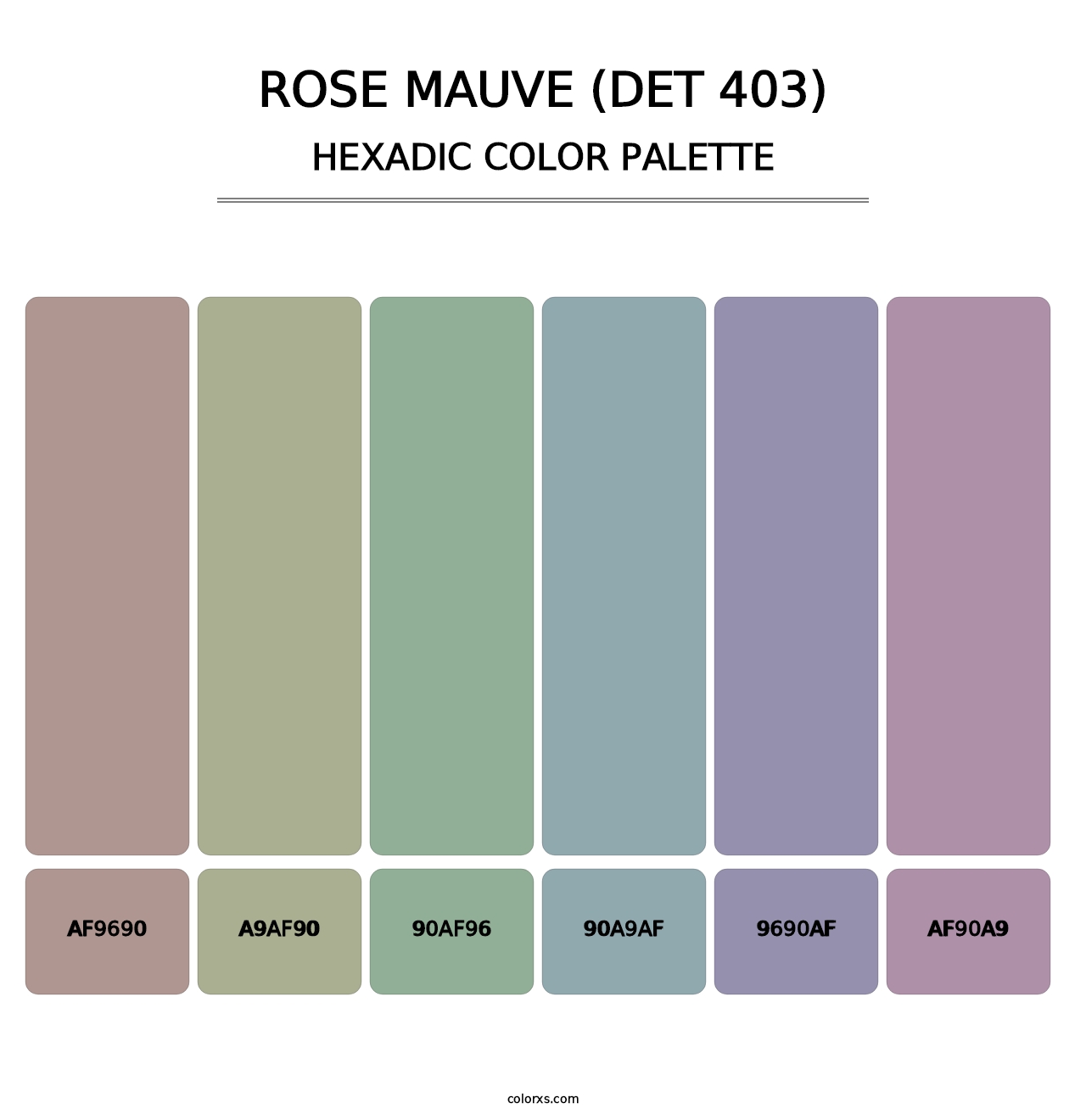 Rose Mauve (DET 403) - Hexadic Color Palette