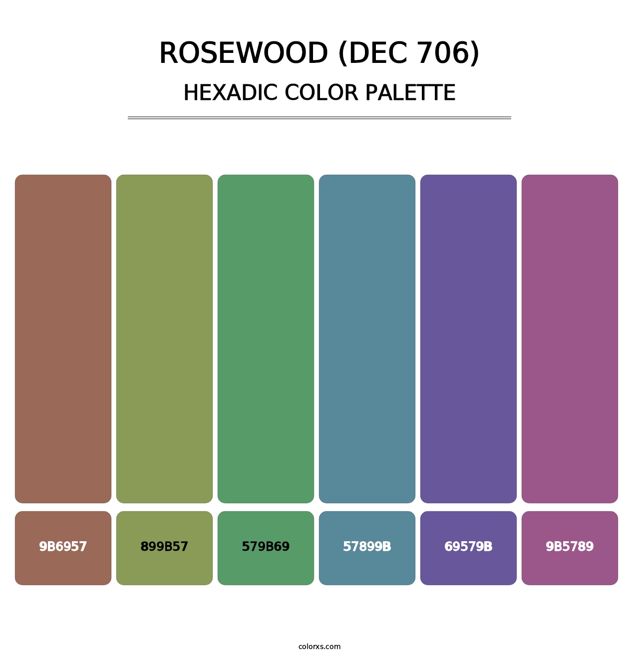 Rosewood (DEC 706) - Hexadic Color Palette