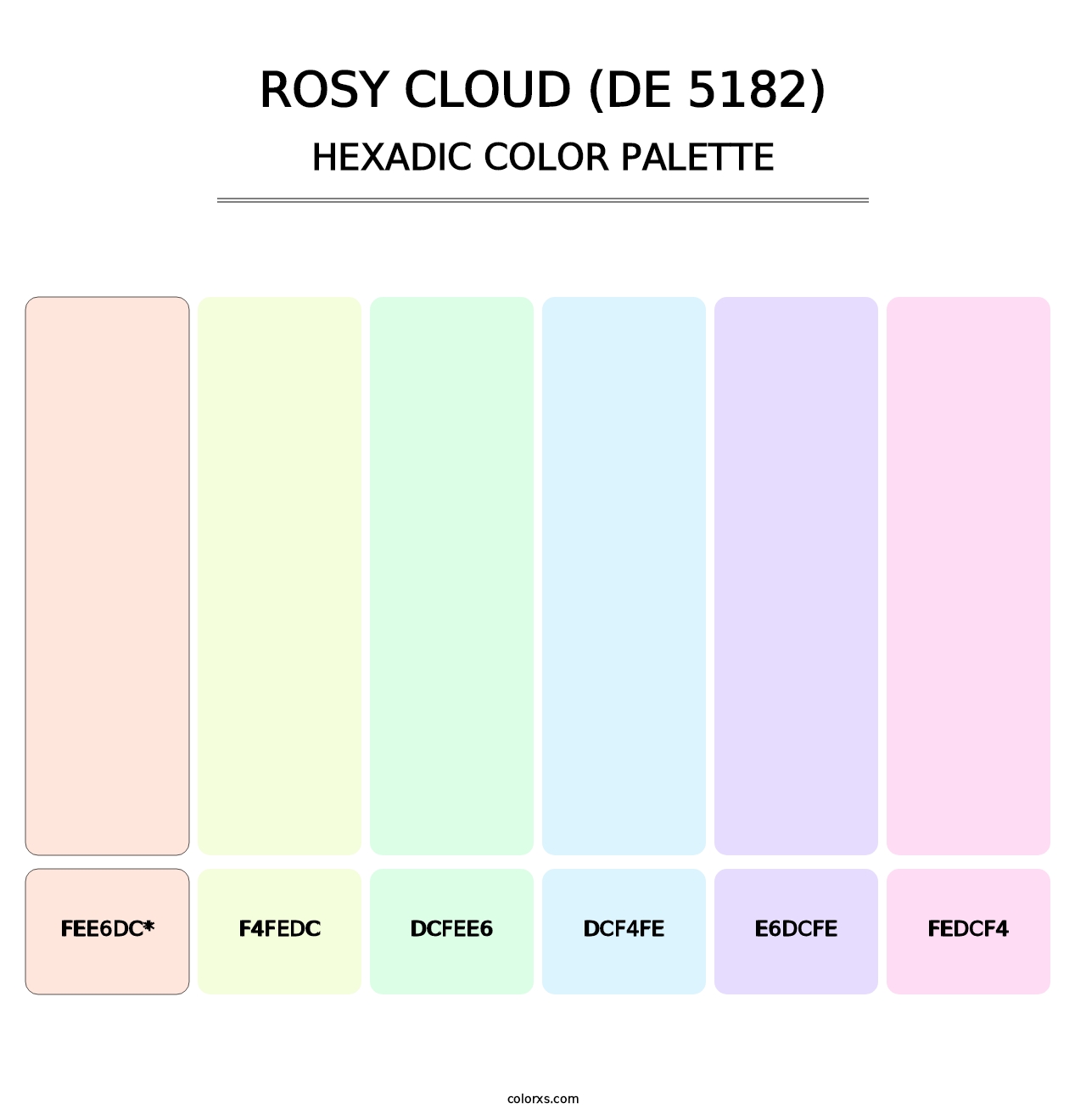 Rosy Cloud (DE 5182) - Hexadic Color Palette