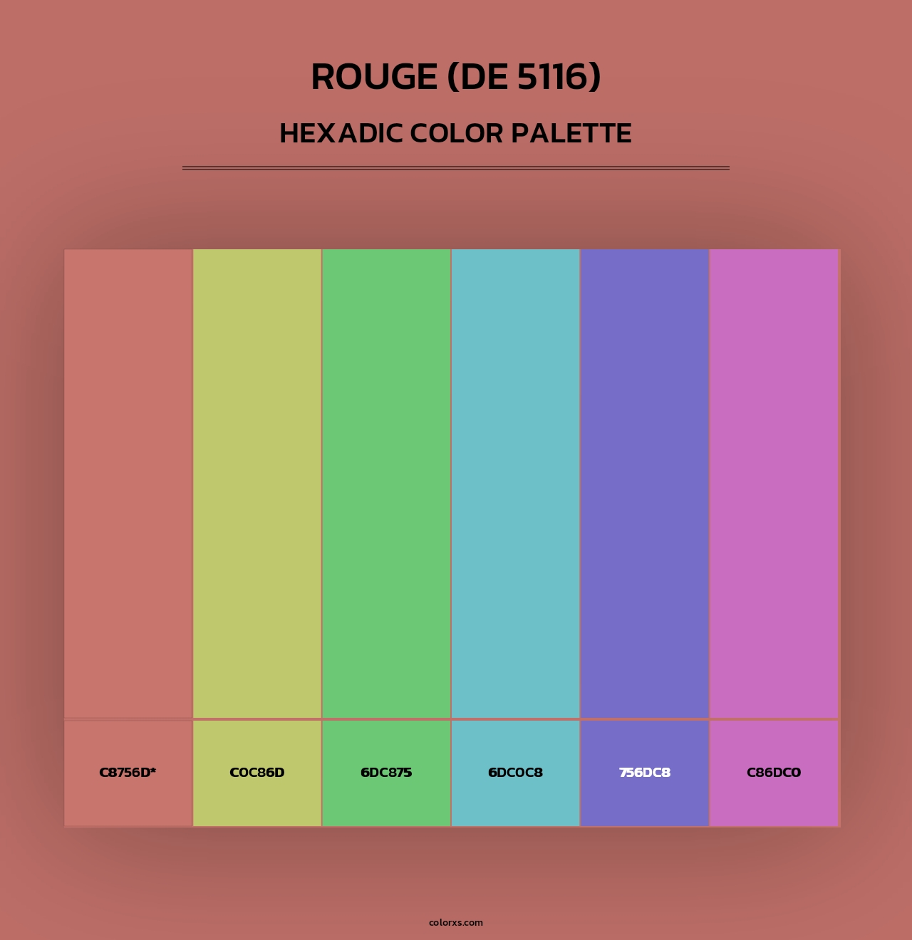 Rouge (DE 5116) - Hexadic Color Palette