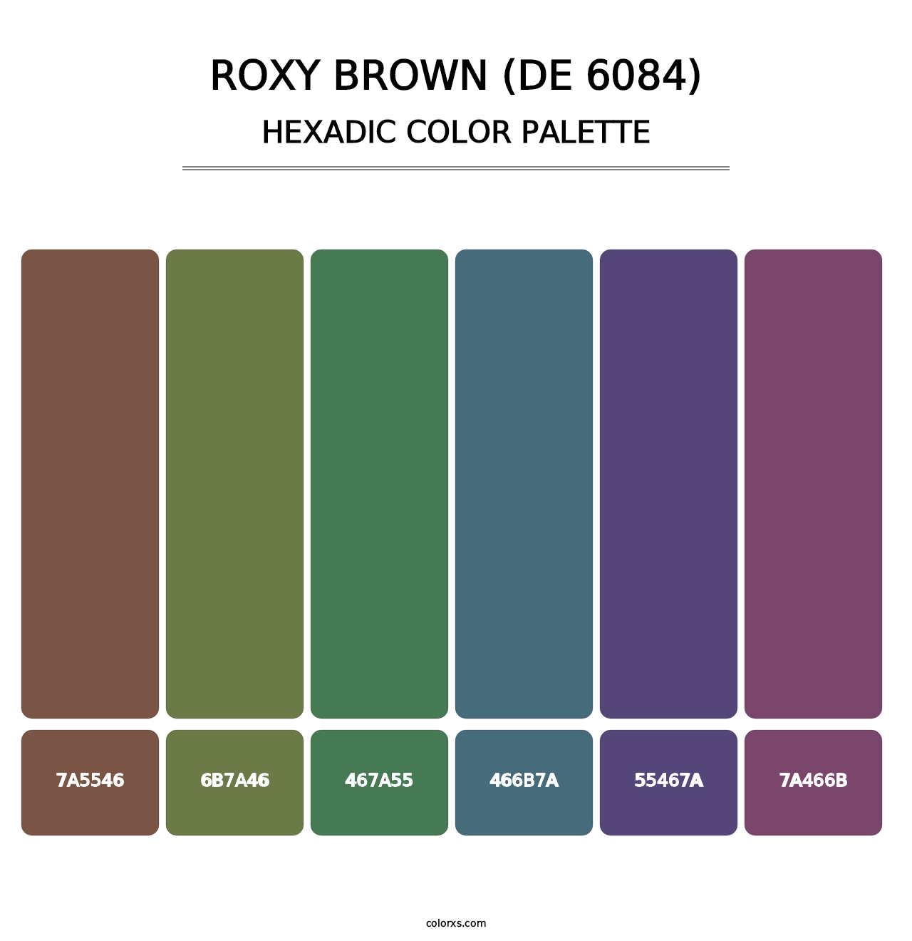 Roxy Brown (DE 6084) - Hexadic Color Palette