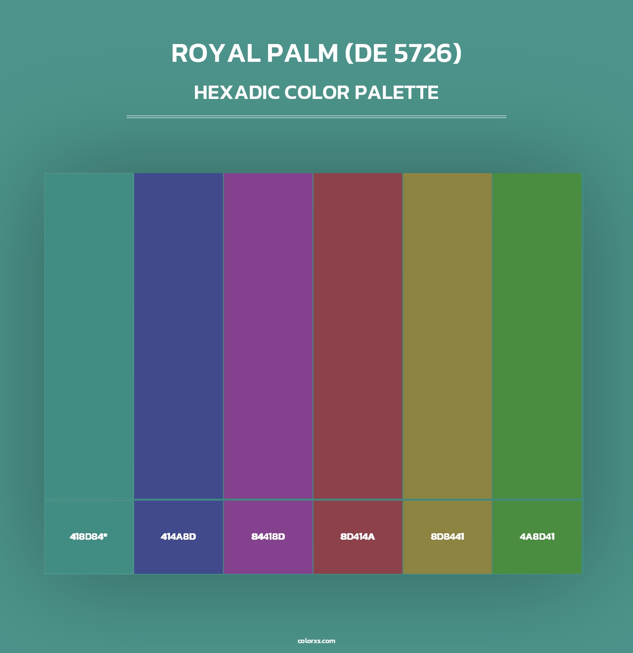 Royal Palm (DE 5726) - Hexadic Color Palette