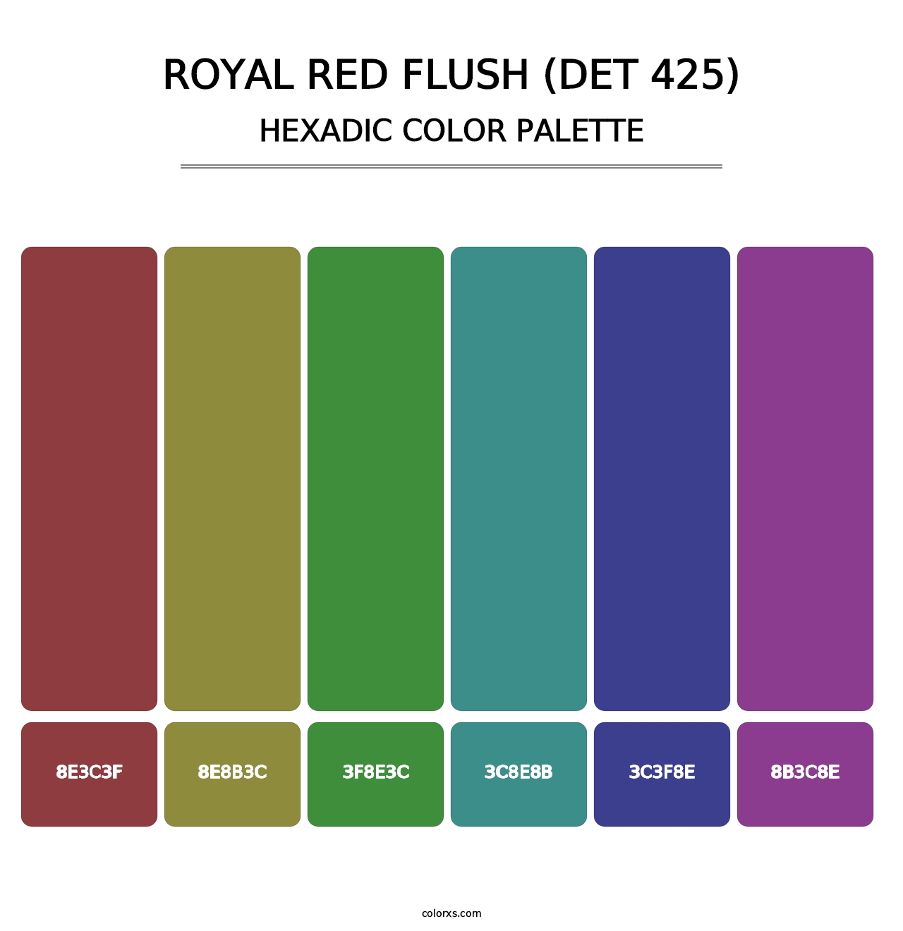 Royal Red Flush (DET 425) - Hexadic Color Palette