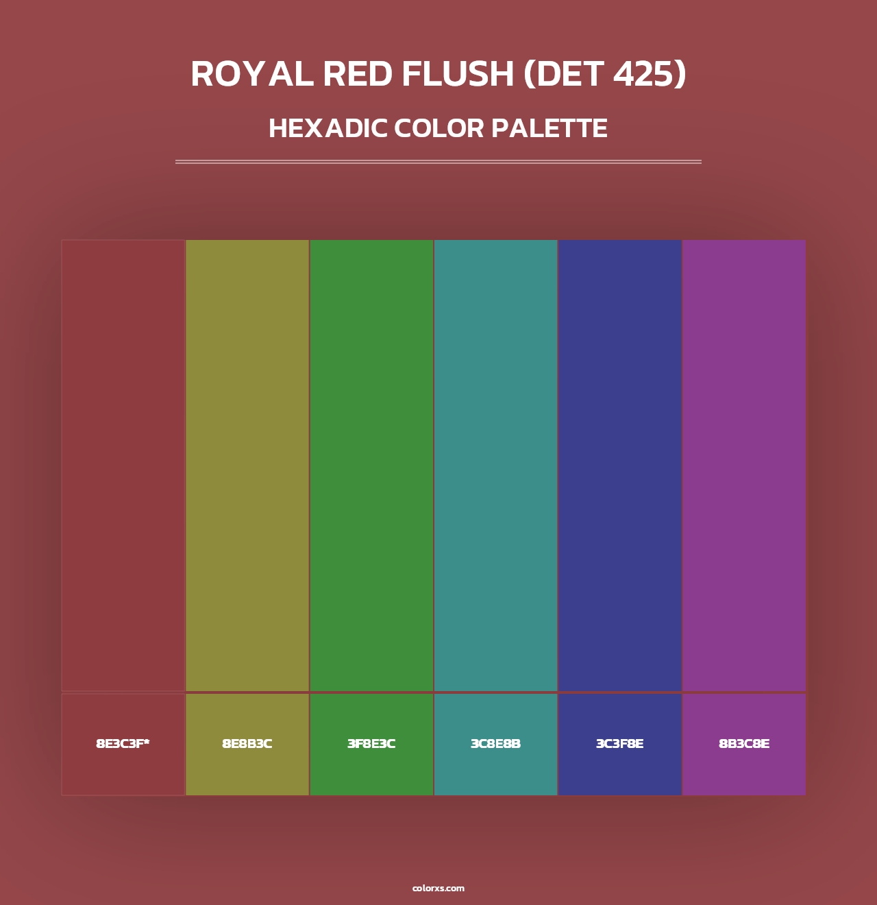 Royal Red Flush (DET 425) - Hexadic Color Palette