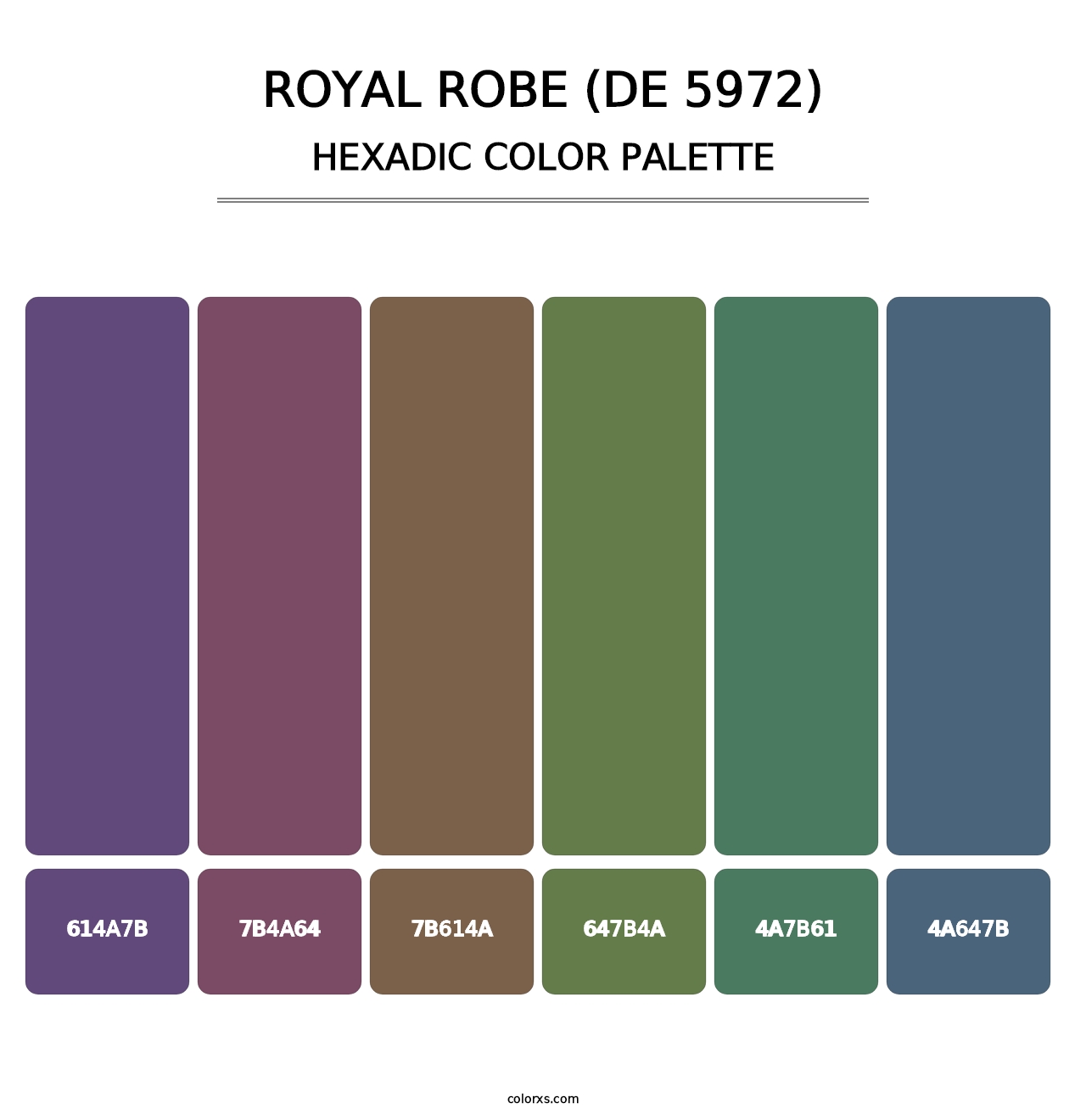 Royal Robe (DE 5972) - Hexadic Color Palette