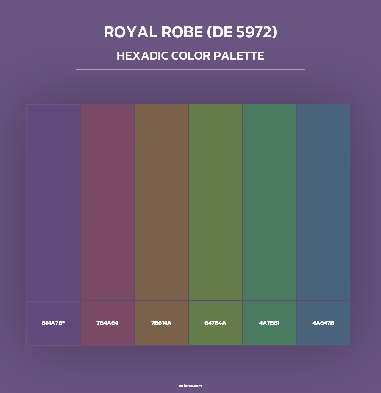 Royal Robe (DE 5972) - Hexadic Color Palette