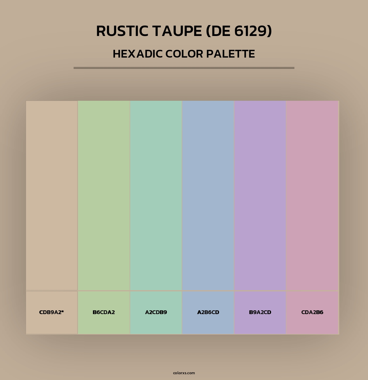 Rustic Taupe (DE 6129) - Hexadic Color Palette