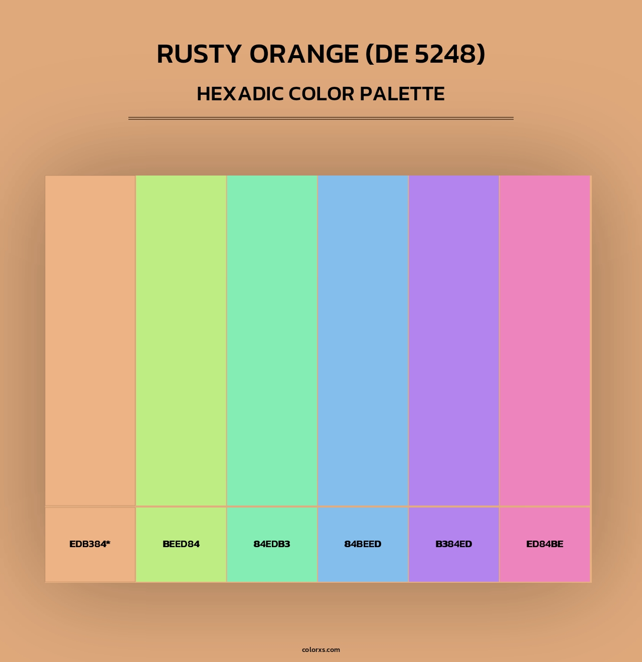 Rusty Orange (DE 5248) - Hexadic Color Palette