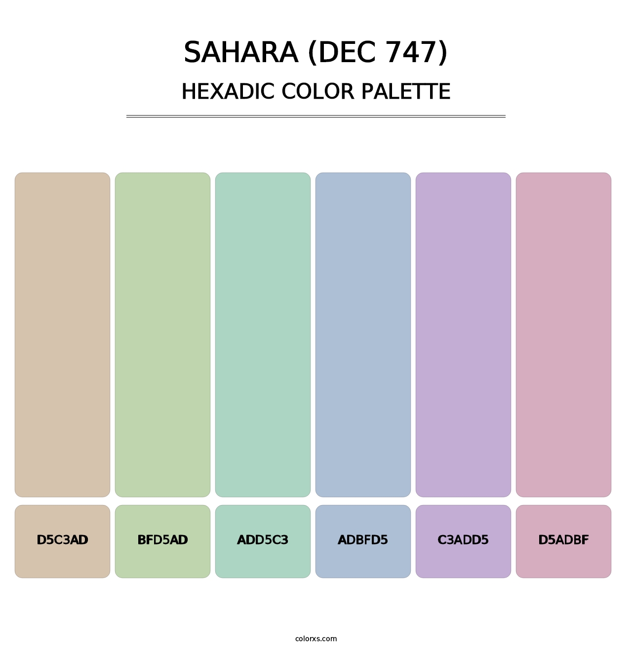 Sahara (DEC 747) - Hexadic Color Palette