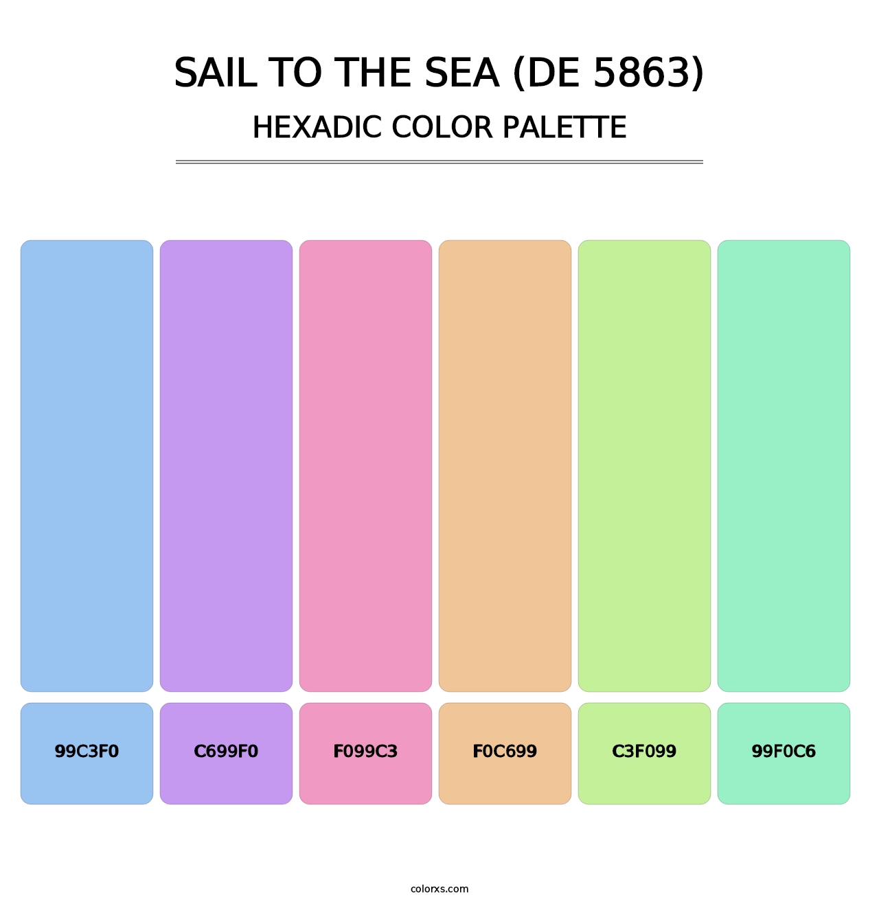 Sail to the Sea (DE 5863) - Hexadic Color Palette
