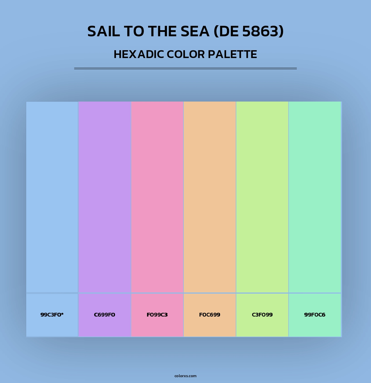 Sail to the Sea (DE 5863) - Hexadic Color Palette