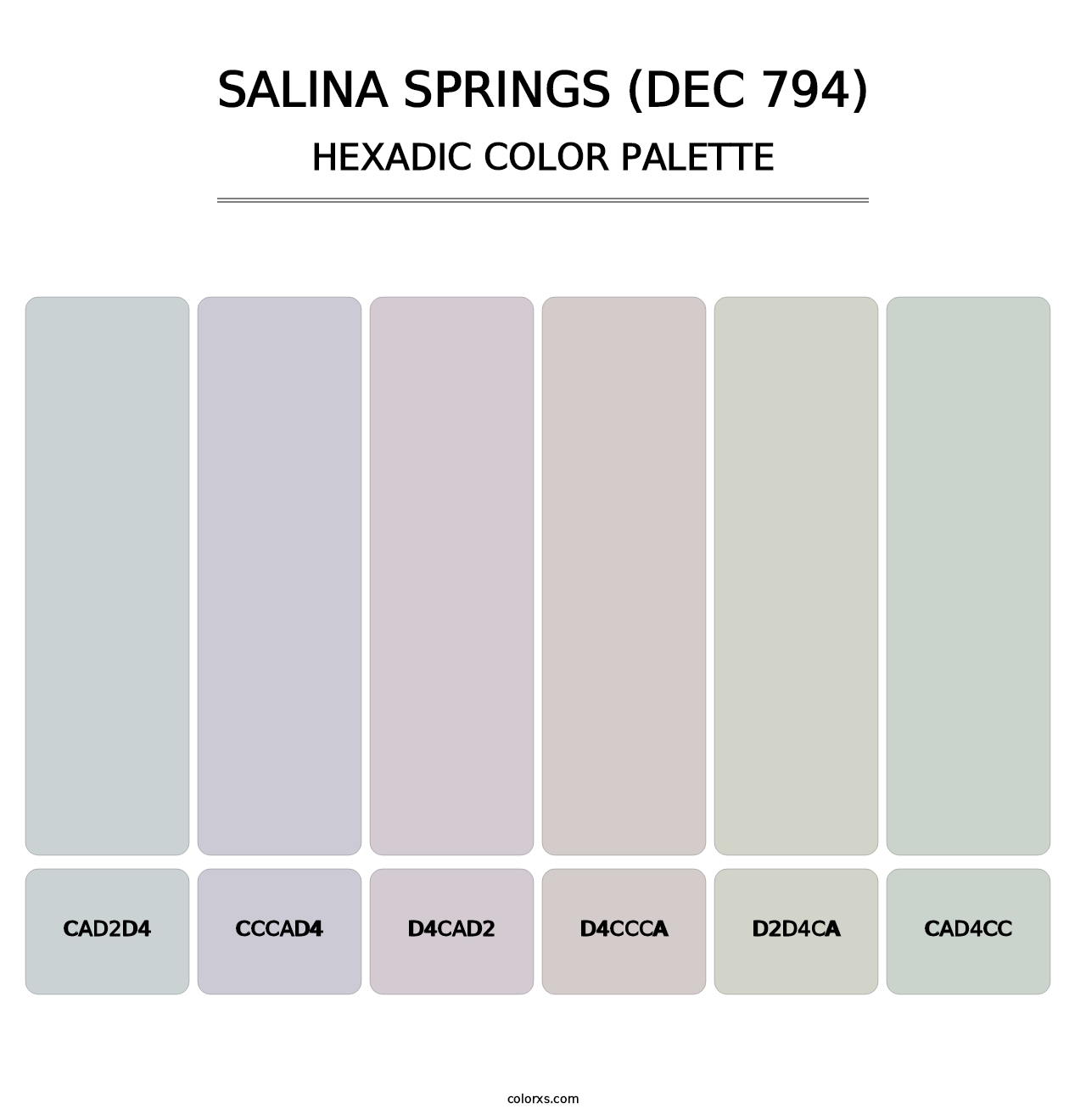 Salina Springs (DEC 794) - Hexadic Color Palette
