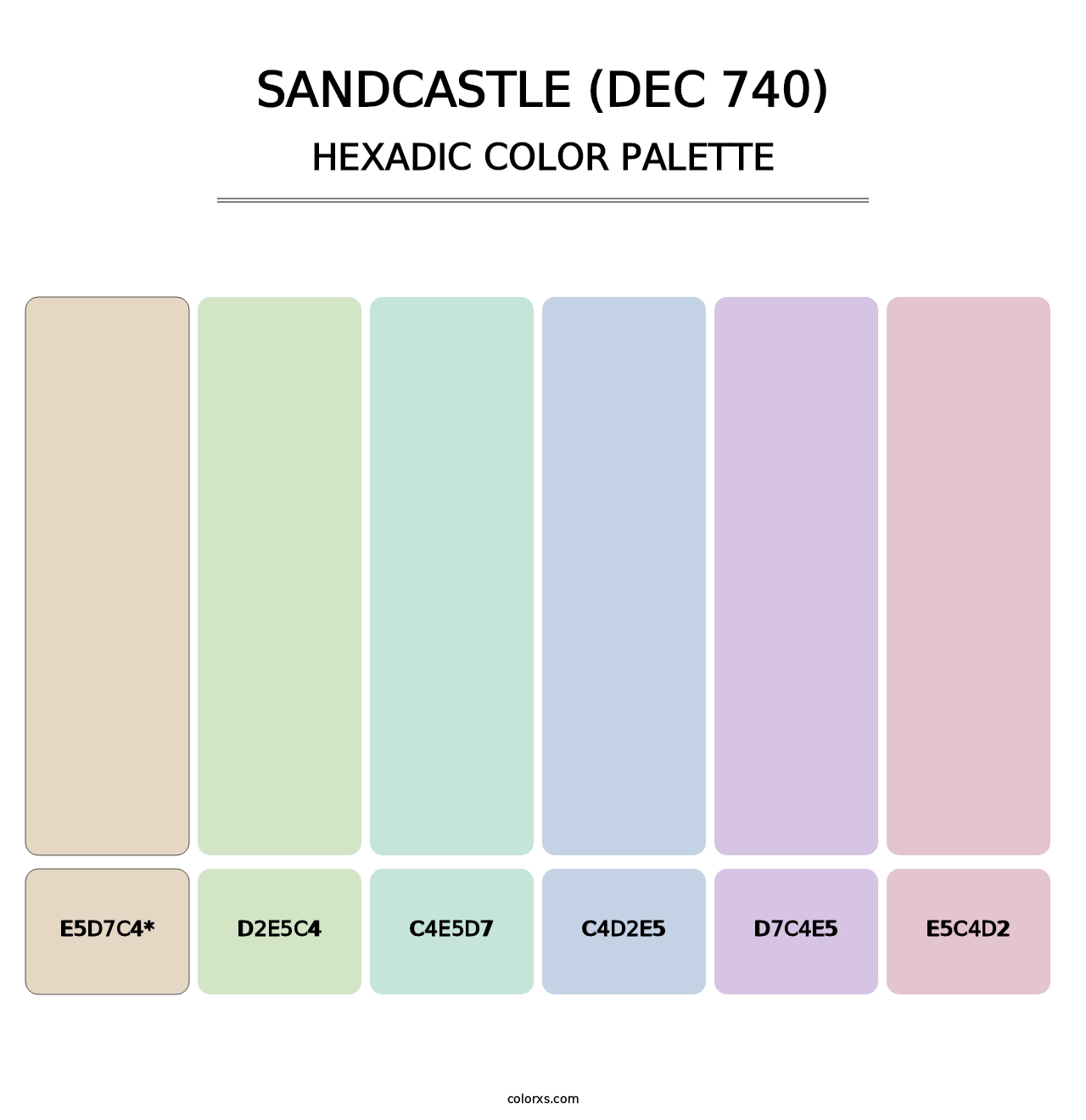 Sandcastle (DEC 740) - Hexadic Color Palette