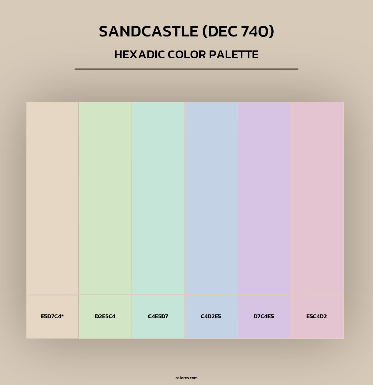 Sandcastle (DEC 740) - Hexadic Color Palette