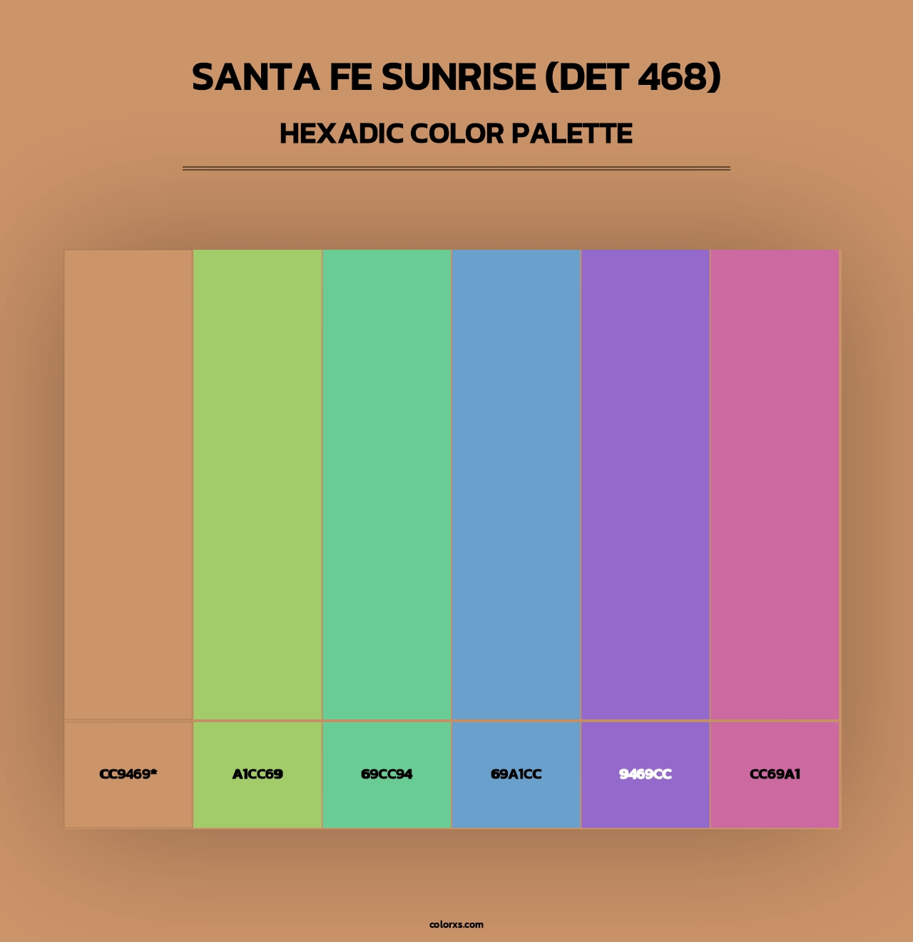 Santa Fe Sunrise (DET 468) - Hexadic Color Palette