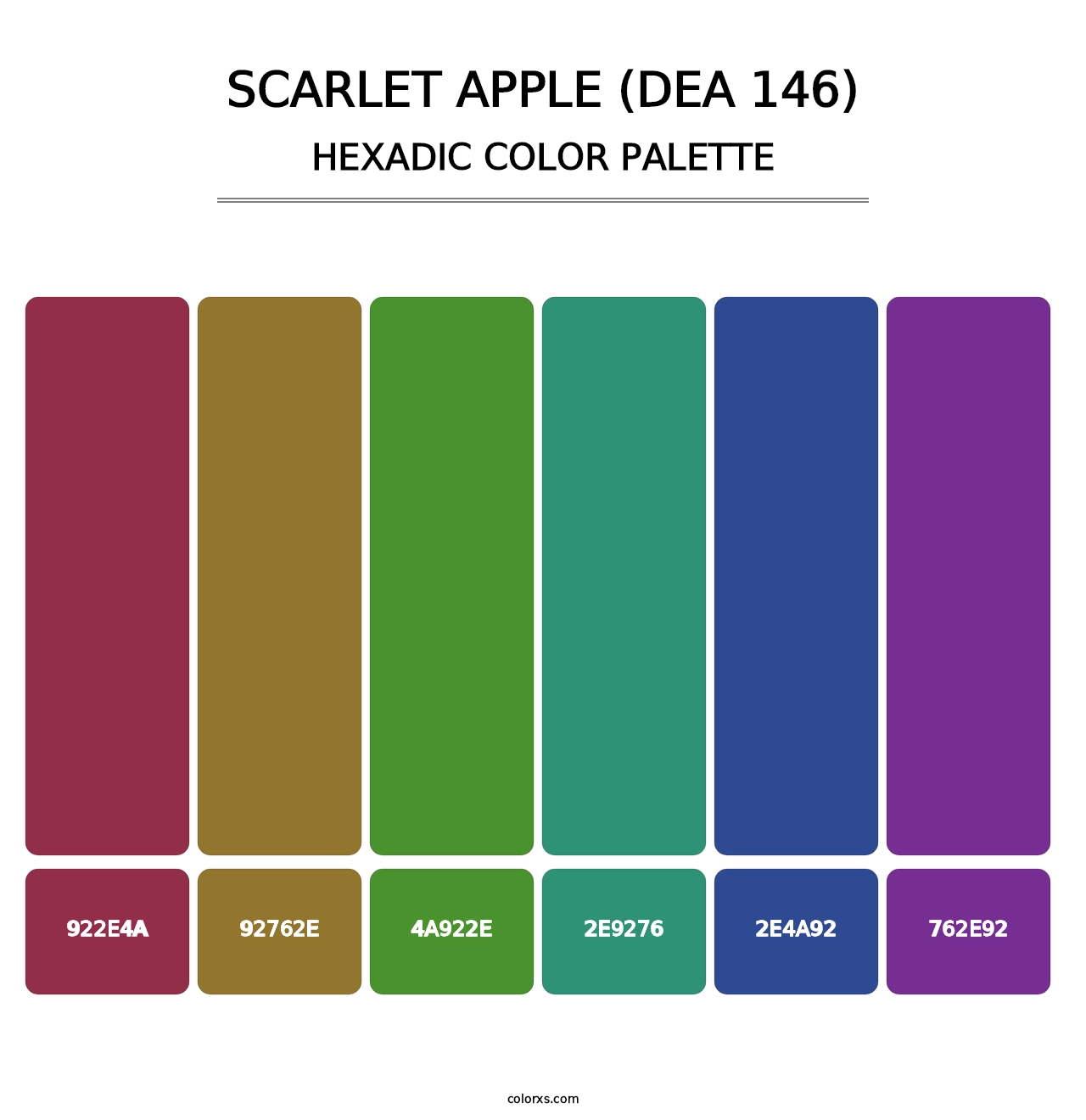 Scarlet Apple (DEA 146) - Hexadic Color Palette