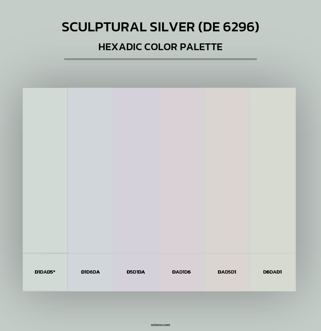 Sculptural Silver (DE 6296) - Hexadic Color Palette