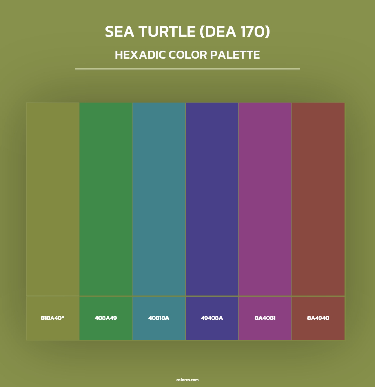 Sea Turtle (DEA 170) - Hexadic Color Palette