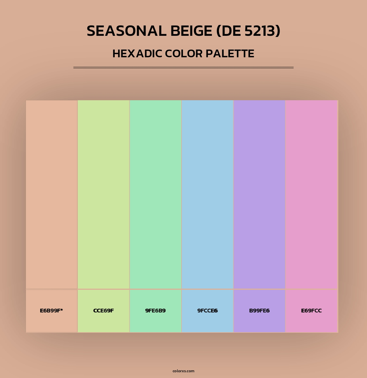 Seasonal Beige (DE 5213) - Hexadic Color Palette