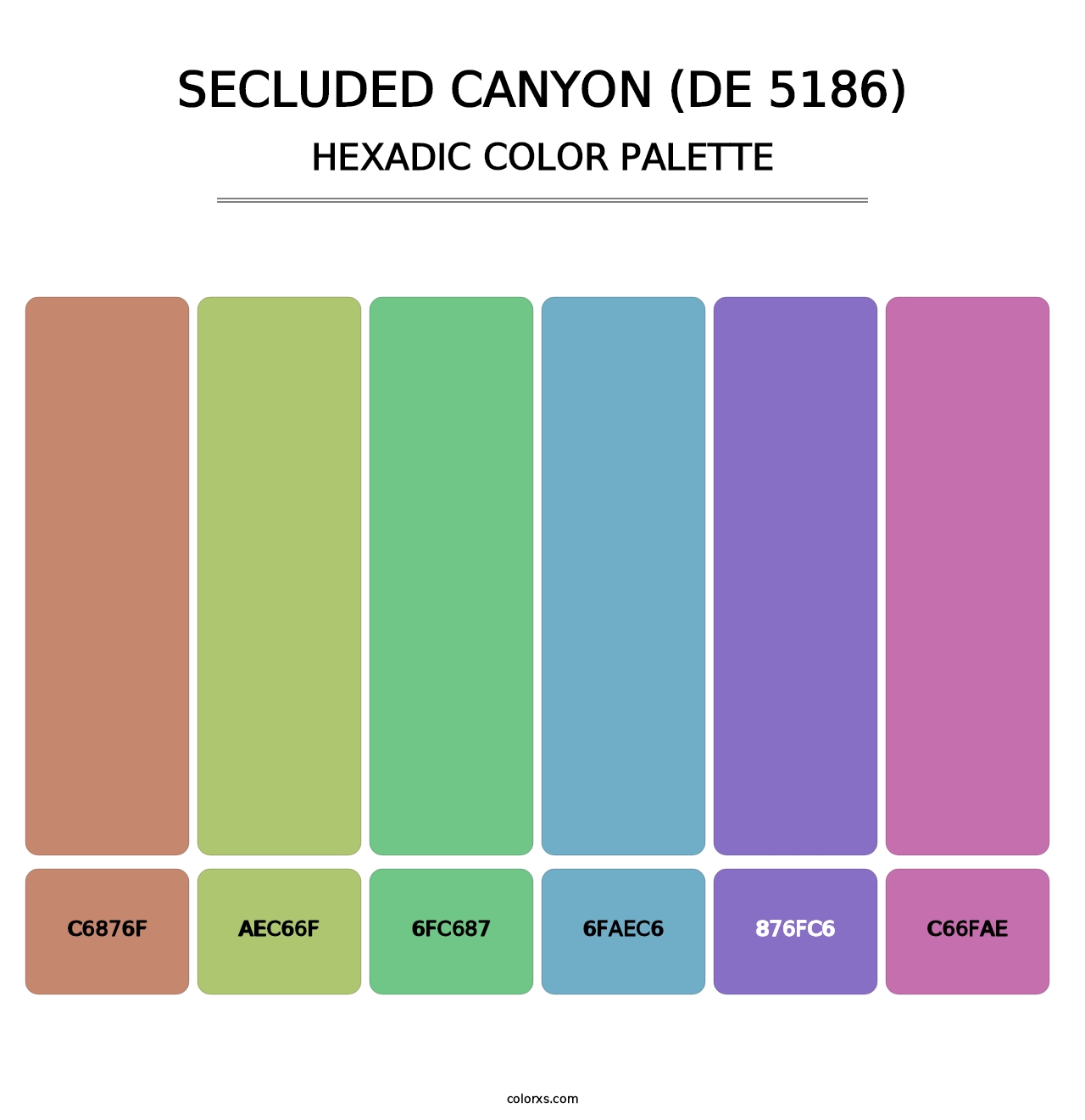 Secluded Canyon (DE 5186) - Hexadic Color Palette