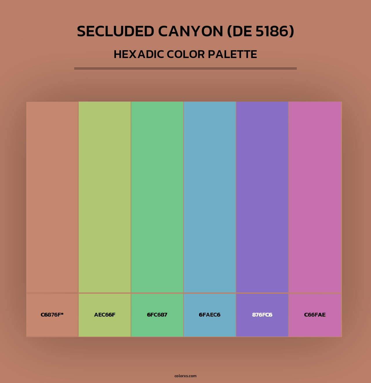 Secluded Canyon (DE 5186) - Hexadic Color Palette