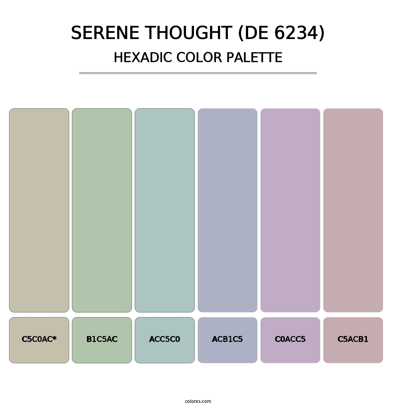 Serene Thought (DE 6234) - Hexadic Color Palette