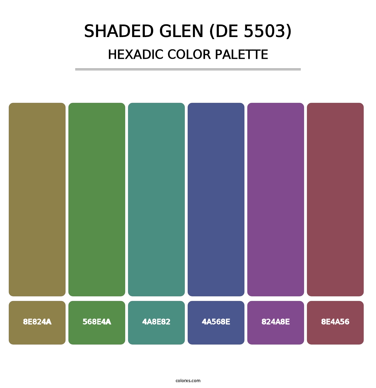 Shaded Glen (DE 5503) - Hexadic Color Palette
