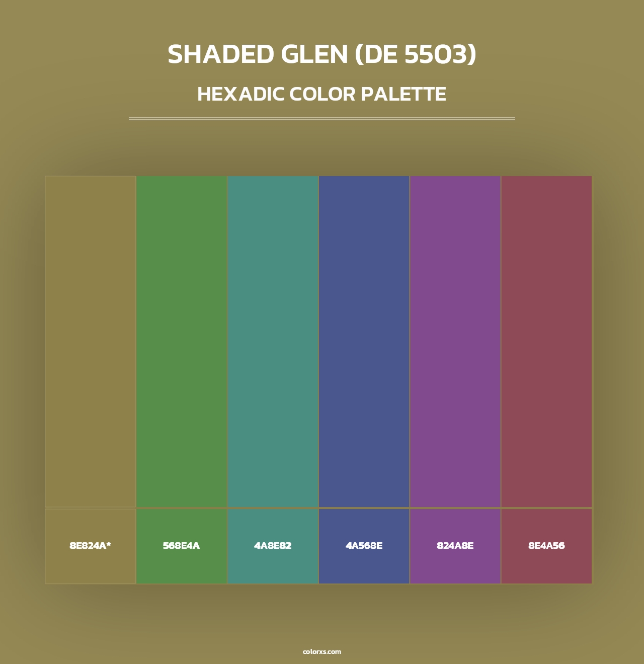 Shaded Glen (DE 5503) - Hexadic Color Palette