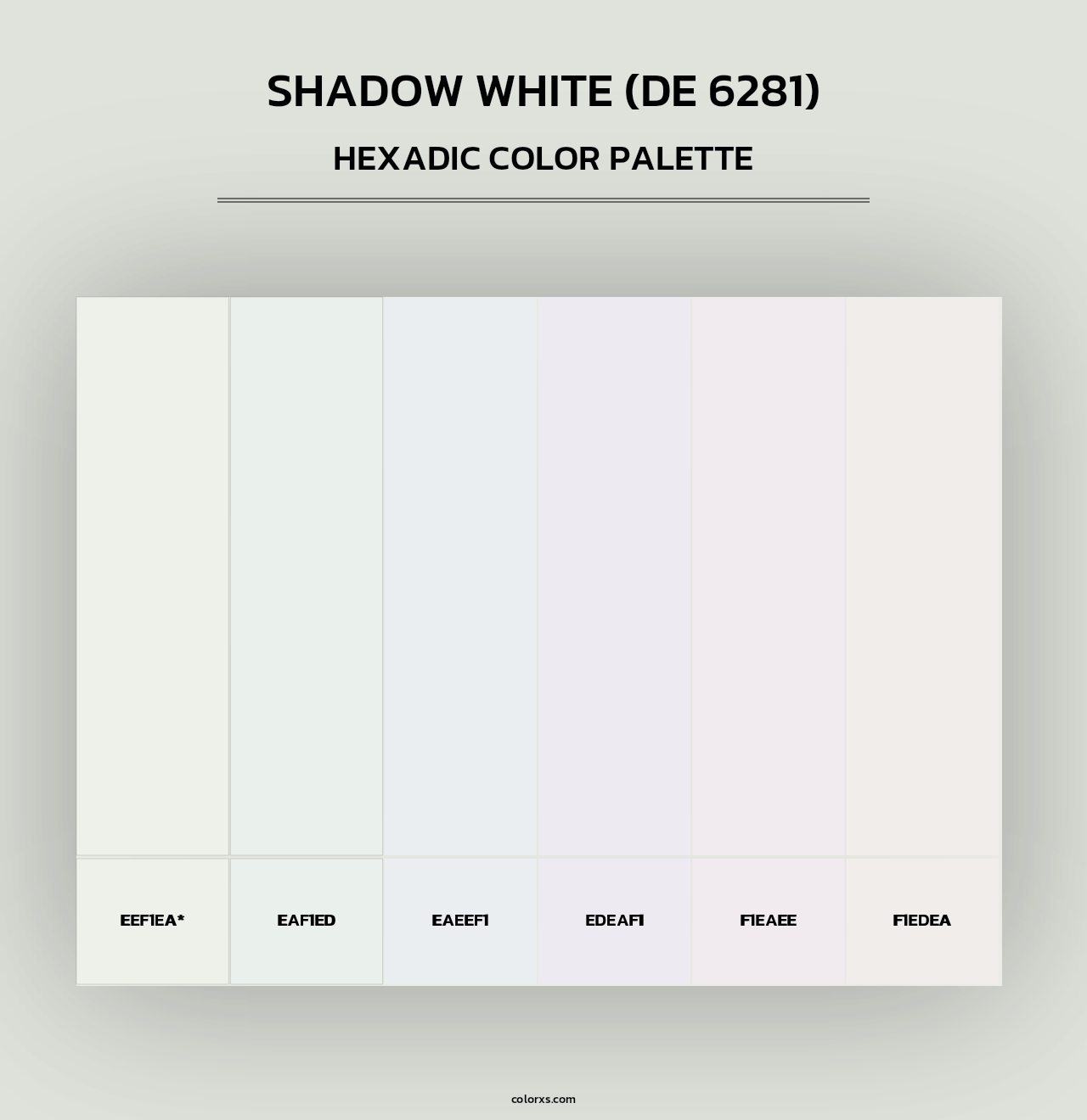 Shadow White (DE 6281) - Hexadic Color Palette