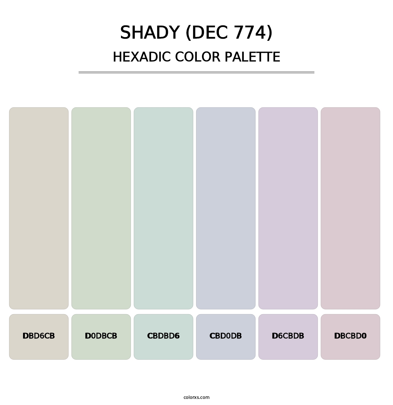 Shady (DEC 774) - Hexadic Color Palette