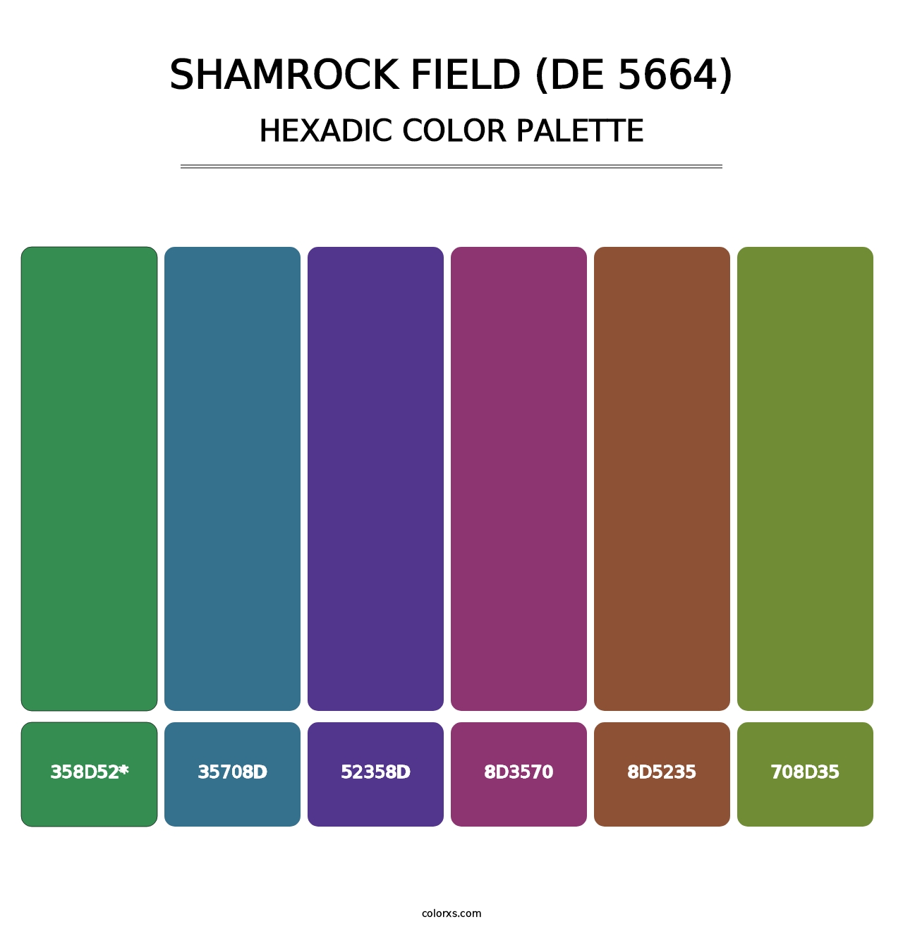 Shamrock Field (DE 5664) - Hexadic Color Palette