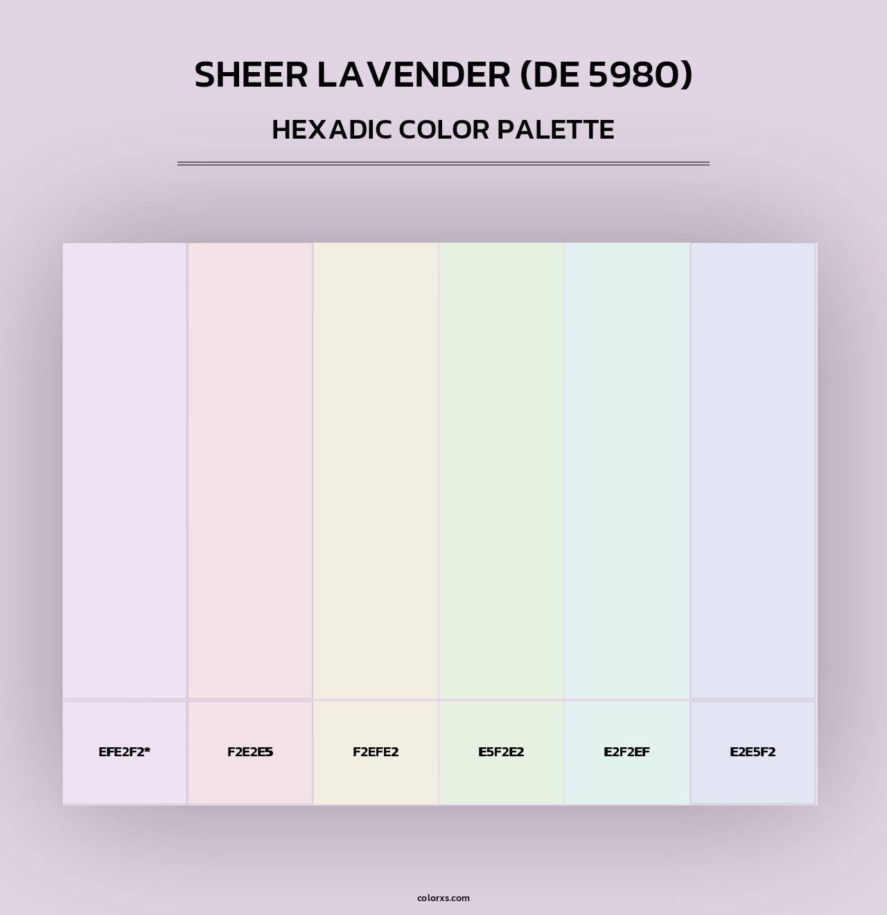 Sheer Lavender (DE 5980) - Hexadic Color Palette