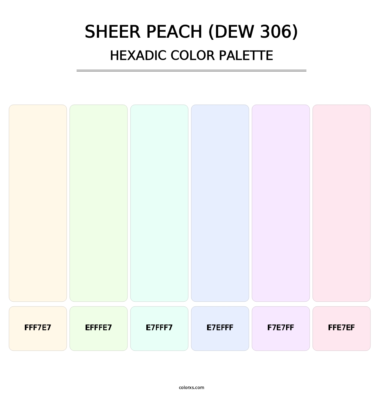 Sheer Peach (DEW 306) - Hexadic Color Palette