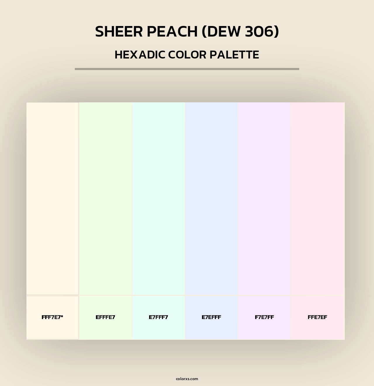 Sheer Peach (DEW 306) - Hexadic Color Palette