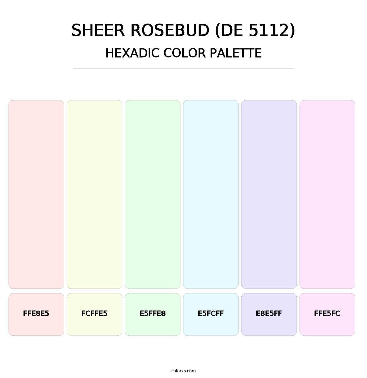 Sheer Rosebud (DE 5112) - Hexadic Color Palette