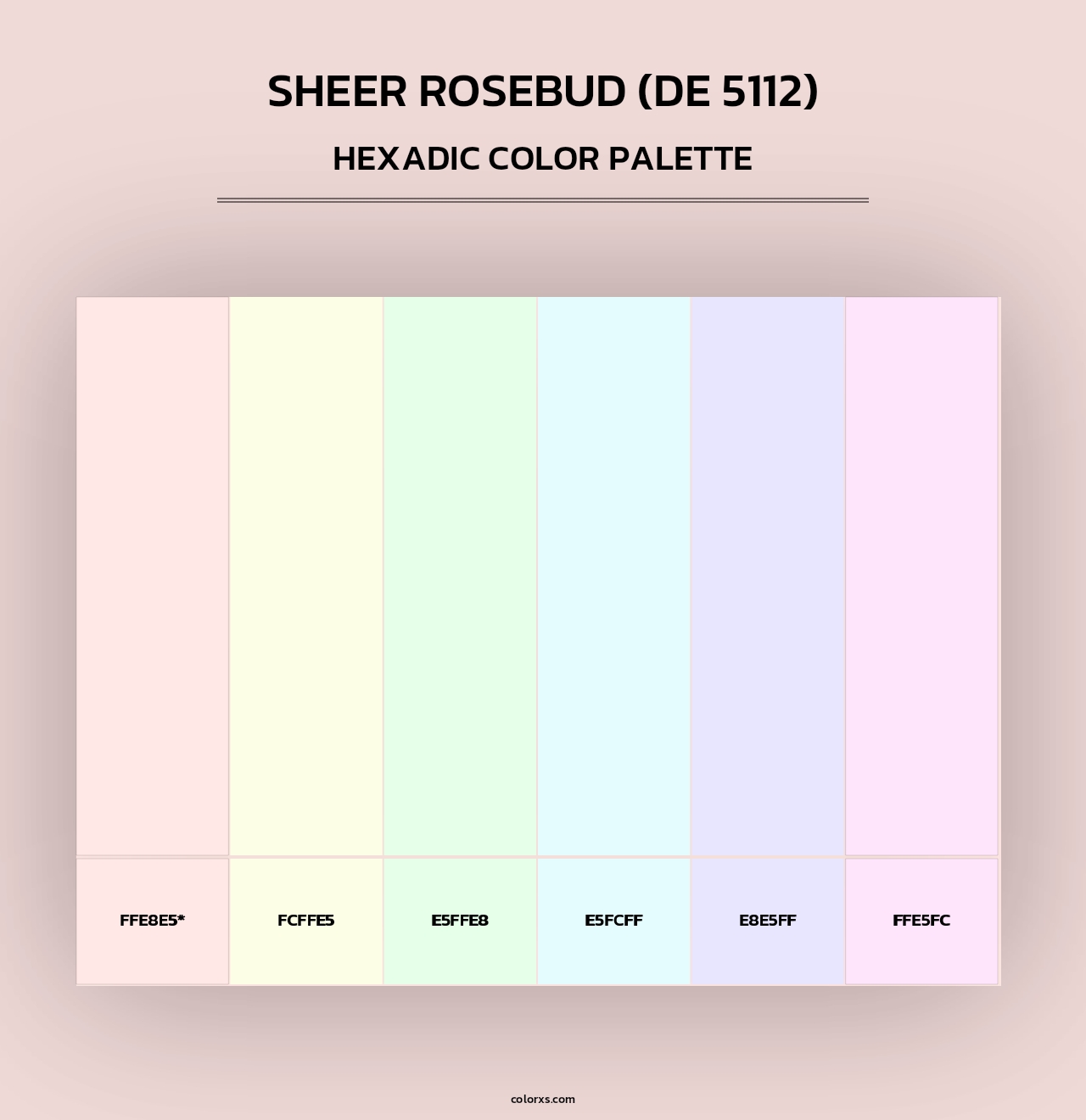 Sheer Rosebud (DE 5112) - Hexadic Color Palette