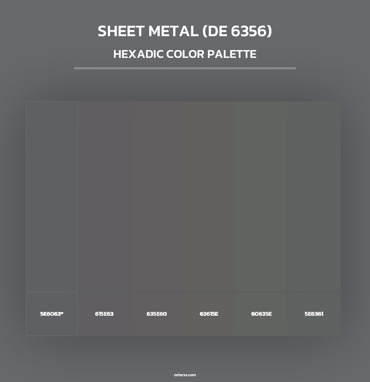Sheet Metal (DE 6356) - Hexadic Color Palette