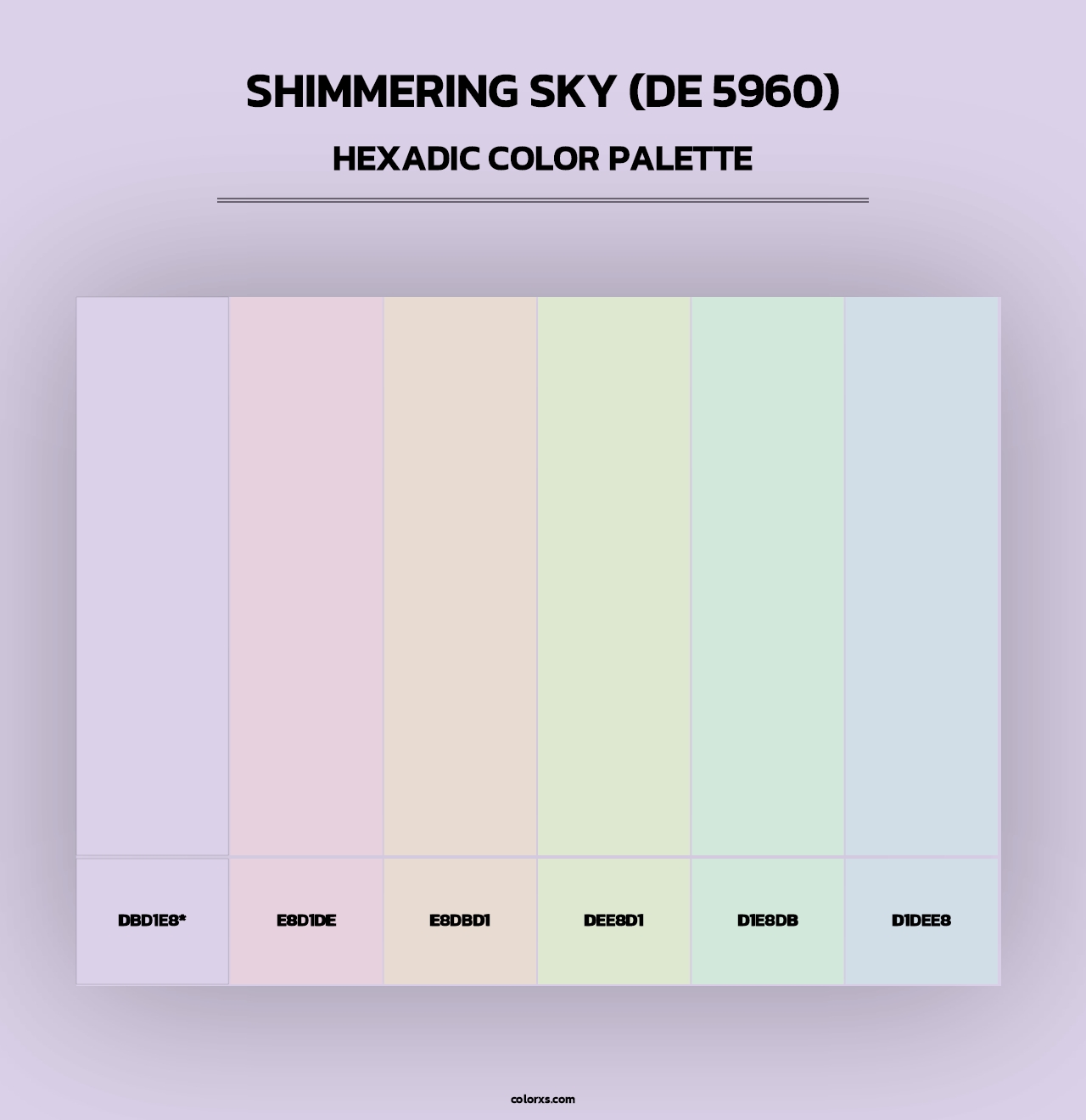 Shimmering Sky (DE 5960) - Hexadic Color Palette