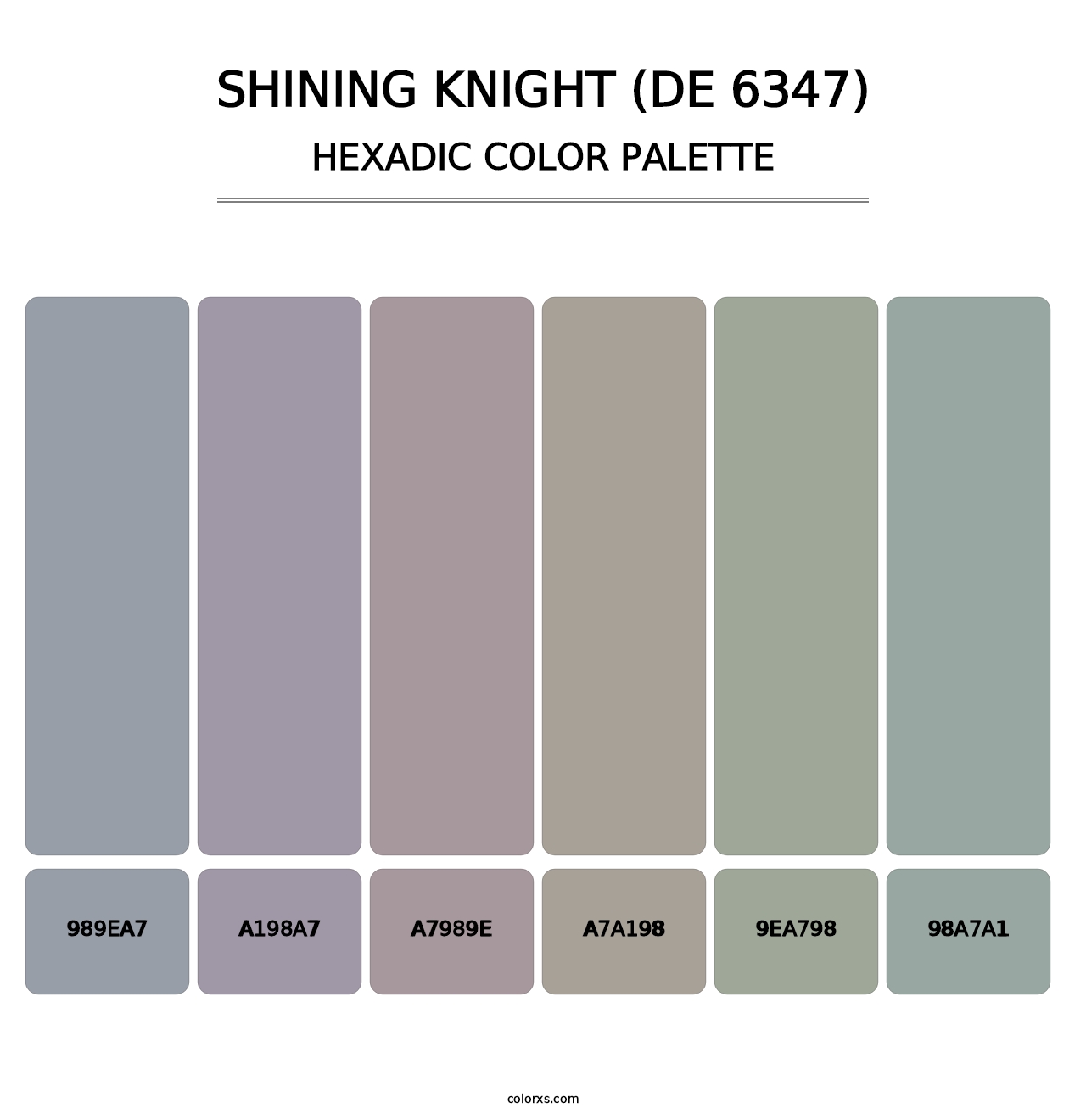 Shining Knight (DE 6347) - Hexadic Color Palette