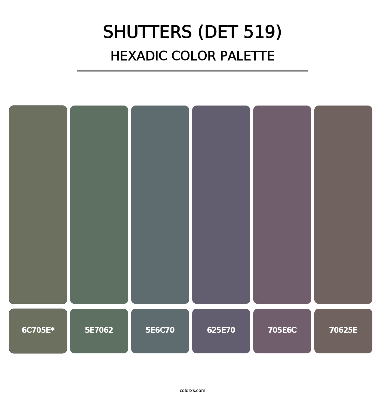 Shutters (DET 519) - Hexadic Color Palette