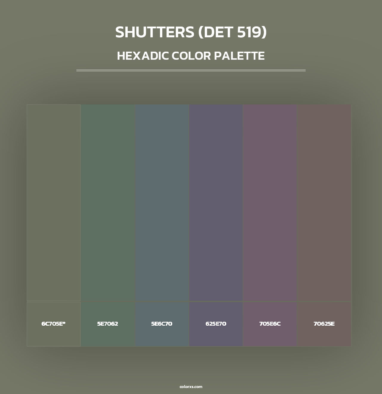 Shutters (DET 519) - Hexadic Color Palette