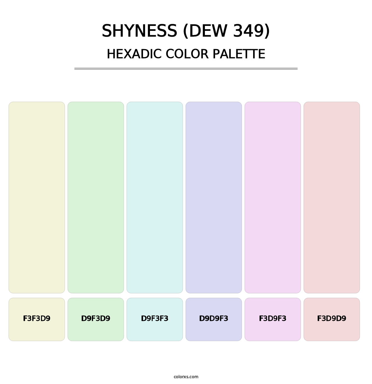Shyness (DEW 349) - Hexadic Color Palette