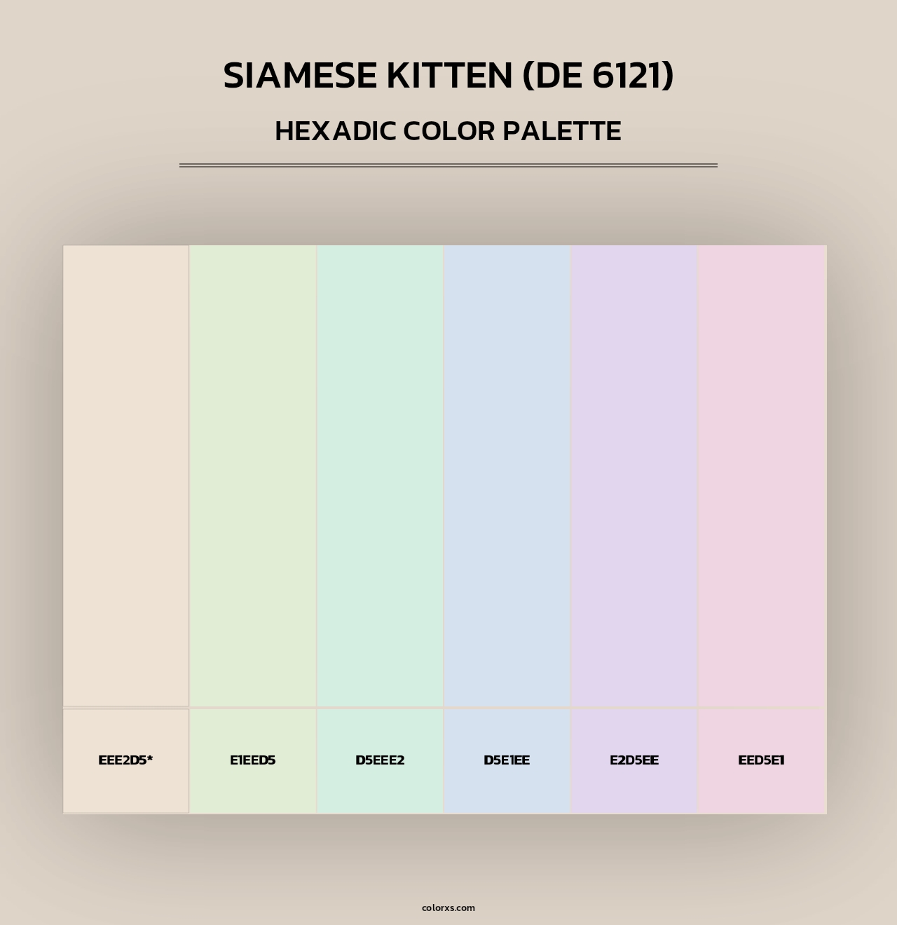 Siamese Kitten (DE 6121) - Hexadic Color Palette