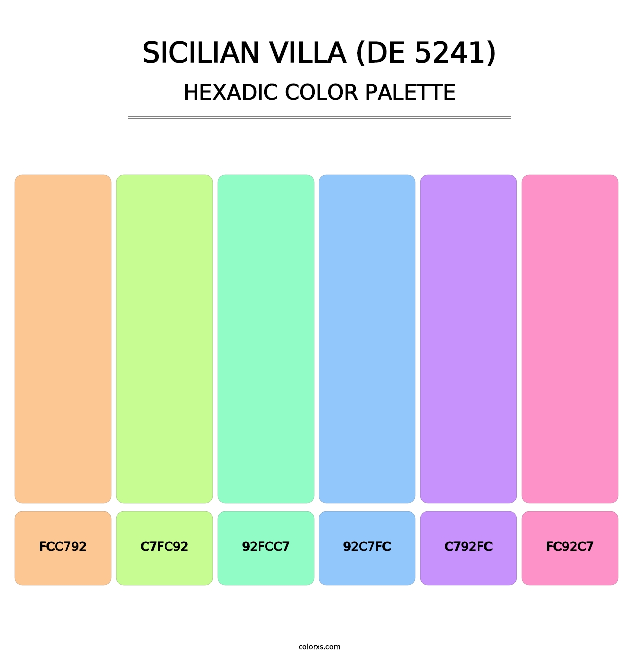 Sicilian Villa (DE 5241) - Hexadic Color Palette